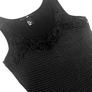 H&M | Polka Dot Lace Tank Top